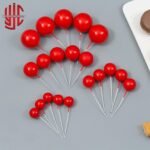 Glossy Red Faux Balls 20 Pcs Pack