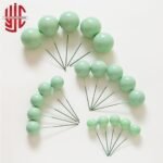 Glossy Lite Green Faux Balls 20 Pcs Pack