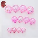 Transparent Baby Pink Faux Balls 12 Pcs Pack