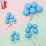 Frosted Sky Blue Faux Balls 20 Pcs Pack