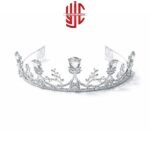 Plastic Silver Cake Crown With 7 Gems