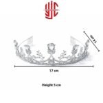 Plastic Silver Cake Crown With 7 Gems - Image 3