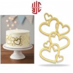 Acrylic Hearts Cake Tags Sticker 7 Hearts
