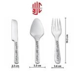 Acrylic Happy Birthday Knife Fork Lifter Set Silver - Image 2