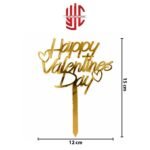 Happy Valentines Day Acrylic Cake Topper - Image 2
