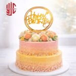 Acrylic Happy Birthday Round Tags 5 Pcs Pack