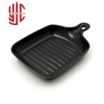 Imported Ramekin Ketchup Sauce Dip In Shape Of Pan With Griddles - Image 2