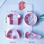 Plastic Football Theme Shape Cutter Four Pieces Set - Image 3