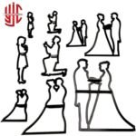 Wedding Theme Bride & Groom Cutter 9 Pieces Set - Image 3
