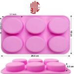 Silicon Oval Soap Mold 6 Cavities - Image 3