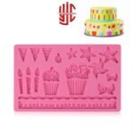 Silicon Birthday Party Fondant Mold Sheet - Image 2