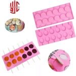 Silicon Round Lollipop Chocolate Paste Mold 12 Cavities