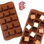 Silicon Double Square Button Chocolate Mold 15 Cavities