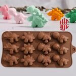 Silicon Four Types Dinosaur Chocolate Mold 12 Cavities