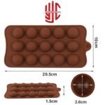 Silicon Semi Sphere Chocolate Mold 15 Cavities - Image 2