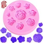 Silicon Rose Flower Paste Mold 9 Cavities