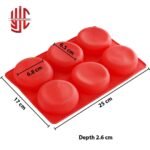 Silicon Round Soap Mold 6 Cavity - Image 3