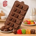 Silicon Rose Heart Gift Box Mold In 15 Cavity