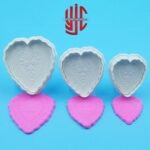 Heart Shape Plunger With Inner Art Three Pieces Set