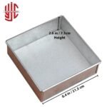 Silver Square Cake Pans Different Sizes - Image 2