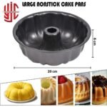 Carbon Steel Pudding Cake Pan Tin Non Stick Two Sizes - Image 2