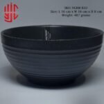 Imported Porcelain Bowl Black Wavy - Image 2
