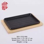 Imported Sizzler Dish Rectangle Cast Iron 25cm