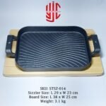 Imported Sizzler Dish Rectangle Cast Iron - Image 2
