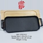 Imported Sizzler Dish Rectangle Cast Iron - Image 3