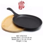 Imported Sizzler Dish Oval Cast Iron 25cm - Image 2